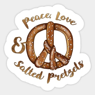 Pretzels and Peace Sticker